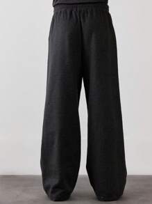 Musero 羊毛直筒裤 - 深灰色 - 查看 3