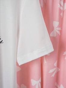 Shein Underwear&Sleepwear Basics Conjunto de pijama para niñas con estampado de mariposas dulces