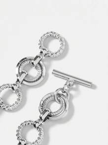 MOTF PREMIUM 时尚编织圆环手链 - 銀色 - 查看 4