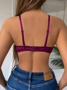 1 pieza Sujetador de lencería femenina con aros y copas gruesas de alta calidad con push-up