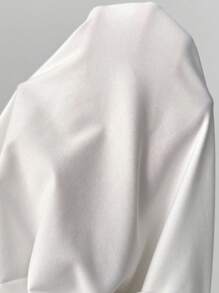 RosyDaze Women Solid Color Asymmetrical Neck Long Sleeve Fitted Casual Blouse, Everyday Wear Fall Cloth For Women - White - View 5
