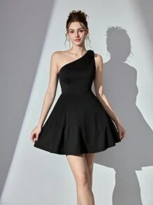 Poshira Women's Elegant Solid Color Off The Shoulder Ruched Prom Dress,Women's Spring Dresses, Date Night Dresses, Oversized Stylish And Slim,Women's Spring And Summer Fashion Party Party Date Holiday Wedding Celebrity Dress, Fashionable Waist Wedding Guest Dress