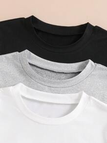 Tween Girls' Round Neck Long Sleeve Letter Print Casual Sweatshirt For Everyday Wear