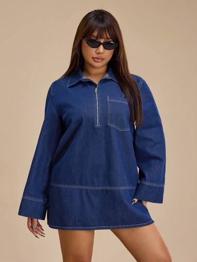 Forever 21 Spring New Plus Size Women's Clothing New Wide Collar Half Zipper Long Sleeve Denim Washed Casual Small Dress Santa Claus Skirt Winter Clothing Christmas Women's Clothing Christmas Skirt Thanksgiving Women's Clothing Christmas Party Plus Size Women's Clothing New Year's Dress Thanksgiving Dress New Year Thanksgiving Plus Size Women's Clothing Christmas Clothes Holiday Dress New Year Dress Christmas Party Dress Women's Clothing Winter Plus Size Women's Skirt Winter Plus Size Women's Clothing Birthday Women's Clothing Essential