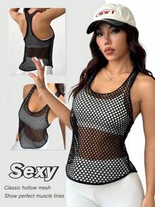 Easithlete FeatherFit™ Front To Back Crossover Cropped Topworkout Tank Top - Multicolor - View 1