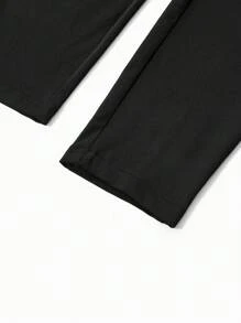 SHEIN 3pcs/Set Maternity Solid Color Adjustable Waist Leggings, Autumn/Winter Maternity Pants