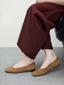 CUCCOO BIZCHIC Vintage Casual Comfortable Ankle Strap Mary Jane Flats With Square Toe, Red Oil Wax Leather Texture Spring Shoes Spring Break Easter