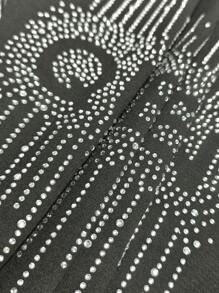 INAWLY 夏季大码休闲水钻字母图案短袖 T 恤