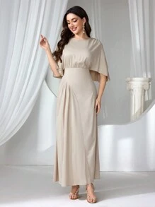 Coutiva 女士优雅纯色束腰长款正式晚礼服、婚礼宾客礼服、派对鸡尾酒会礼服