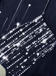 SHEIN EZwear Women's Shiny Printed Casual Leggings