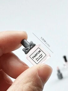5 件/套装饰房屋微型化妆套装：1/12 微型口红、香水、粉扑、指甲油、化妆刷模型适用于 Ob11 装饰最佳礼物 - 彩色 - 查看 2