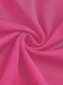 Sweetra 大码纯色网眼拼布喇叭裤，休闲日常穿着