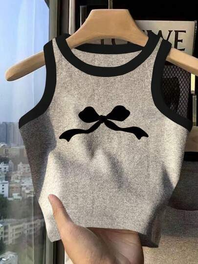 Genkimix Kids 年轻女孩休闲蝴蝶装饰背心，适合夏季