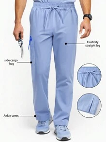 Manfinity Homme Men's Simple And Fashionable Casual Daily Nursing Pants
