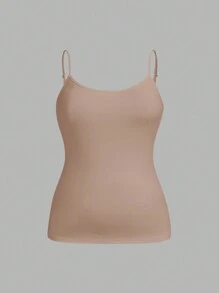 SHEIN Essnce Plus Size Women 3 Suits, Women's Suit Top, Autumn Base Coat Leopard Print Halter Top, Black Top, White Top, Can Be Worn Inside, Leopard Fall Clothes Women Tops, Fall Women Clothes Plus Halloween Outfits - Khaki - View 5