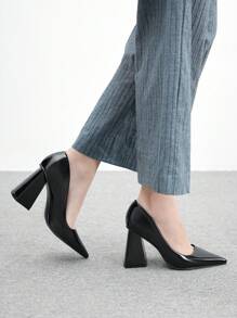 CUCCOO BIZCHIC New Pointed Toe Low Vamp Sexy Elegant High Heels For Women Spring Shoes Spring Break Easter For Christmas - Black - View 4