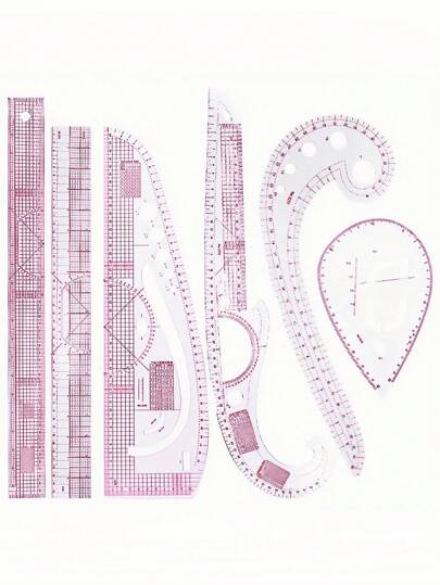 1pc/1set French Curve Metric Ruler Set ,Sewing Measure Dressmaking TailorDrawing Template Craft Tool, French Metric Ruler Curve Ruler ,Sewing Ruler ,Dressmaking Tailor Tool ,Sewing Tools Tailor Ruler Multifunction For DIY Or Clothing Pattern Making