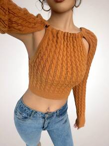 Chiquease قمصان خزان نسائية مناسبة شبه شفافة بياقة مستديرة مع عقدة خلفية، بلوزة صوفية مناعة للربيع والصيف والخريف والشتاء