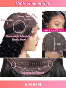 Straight Hair Bob Wig For Women 4x4 Lace Closure Wig Glueless Pre-Plucked Natural Human Hair Wig With Baby Hair