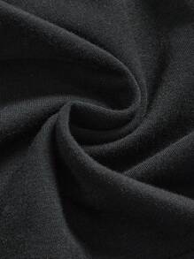 ROMWE J-Fashion Áo ba lỗ ngắn tay Shibuya Y2K, họa tiết da báo và dây đeo chéo dành cho nữ - màu đen - Xem 3