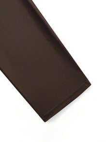 Swim Shayni Women 2 Pieces Set Casual Outfits Summer Vacation Beachwear, Round Neck Long Sleeve Dress+Loose Pants, Conservative Coffee Color Burkini Swimwear, For Women