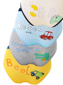 8 件装小男孩恐龙印花舒适时尚平角内裤，100% 纯棉 - 彩色 - 查看 6