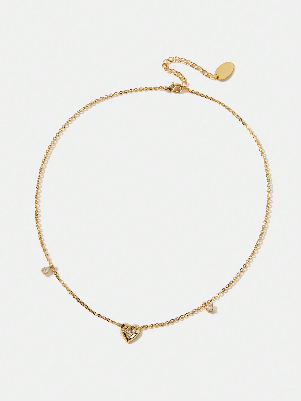 18K GOLD PLATED HEART PENDANT NECKLACE