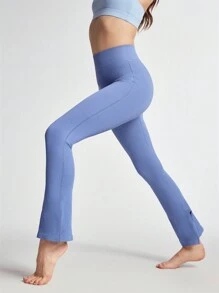 Lifespree Solid Color Casual Seamless High Elastic Sport Yoga Pants For Women