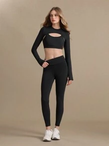 女士 3 件套运动休闲日常跑步健身服装套装