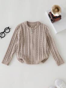 PrepCrw Young Boys Cardigans Simple Fashion Daily Casual - Beige - View 1