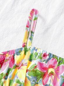 Đầm in hoa mùa hè cho bé gái và mẹ - Đỏ - Xem 4