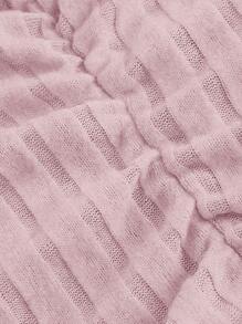 SHEIN Frenchy Camiseta de punto con textura y cuello alto acanalado