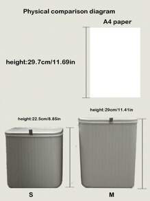 1 个 8L/12L 厨房堆肥箱，适用于台面或水槽下，带盖悬挂式小垃圾桶，适用于橱柜/浴室/卧室/办公室/露营，可安装室内堆肥箱，厨房，浴室，家庭，家居用品 - 白色 - 查看 8