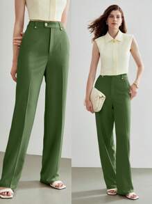 MOTF STUDIO TAILORED PRESS CREASE SUIT PANTS - Green - View 8