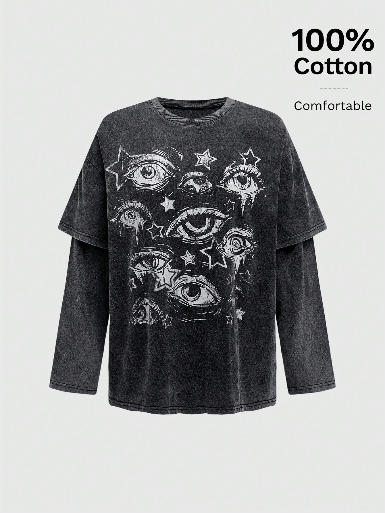 【関税・送料込】Spiral lettering printed grunge t-shirts Amazon.com: CYee Grunge Letter Print Scrawl T-Shirt Pullover