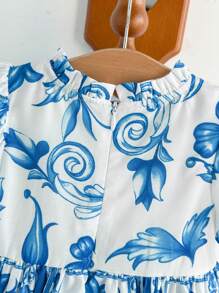 Cozy Pixies Váy ngắn tay họa tiết hoa cho bé gái, họa tiết bướm, váy công chúa in hoa nhiệt đới Boho mùa hè - Nhiều màu - Xem 9