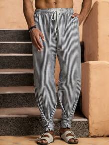 Manfinity VCAY Pantalon ample tissé décontracté pour hommes, à porter au quotidien pour les jeunes - Multicolore - Voir 1