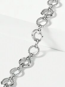 MOTF PREMIUM 时尚编织圆环手链 - 銀色 - 查看 1