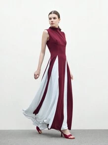 CUCCOO BIZCHIC Square Toe Stiletto High Heel Women's Summer Rhinestone Breathable Sandals Spring Shoes Spring Break Easter - Burgundy - View 2