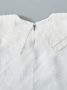Blusa de manga larga con cuello redondo, color azul marino, para niñas preadolescentes