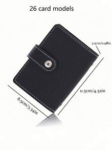 1 szt. Unisex Bank Card Bag z 24/26 plastikowymi wkładkami z guzikami, antykradzieżowa i antymagnetyczna torba do przechowywania certyfikatów bankowych, smukły portfel kieszonkowy, organizer na karty identyfikacyjne, wizytówki, łatwe sortowanie i oddzielanie różnych kart bankowych, karty VIP (dostępne w wielu kolorach), Boho Vibes - Czarne - Zobacz 5