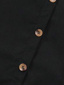 2 件套少女套装，酒红色荷叶边袖上衣搭配黑色 A 字裙，甜美休闲百搭夏季日常装，适合度假、夏季、旅行