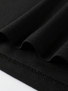 Manfinity Homme Men's Striped Short Sleeve Casual Commuting Polo Shirt - Black - View 6