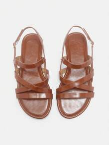 CUCCOO CURVES Sandalias planas de gran tamaño y ancho para mujer, de múltiples correas en estilo romano bohemio para playa y uso casual, con decoración de perlas