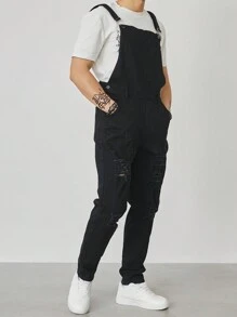 Manfinity Homme Men's Casual Denim Jeans, Simple And Fashionable For Everyday Wear