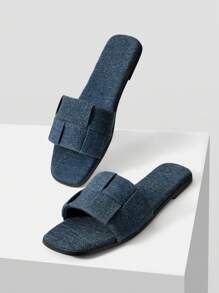 MOTF PREMIUM WOMEN COMFORT MINIMALIST WOVEN FLAT SANDALS SPRING SHOES SPRING BREAK EASTER - Blue - View 9