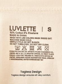 LUVLETTE Plus 3 条装透气柔软棉质基础款高腰三角裤女士内裤套装