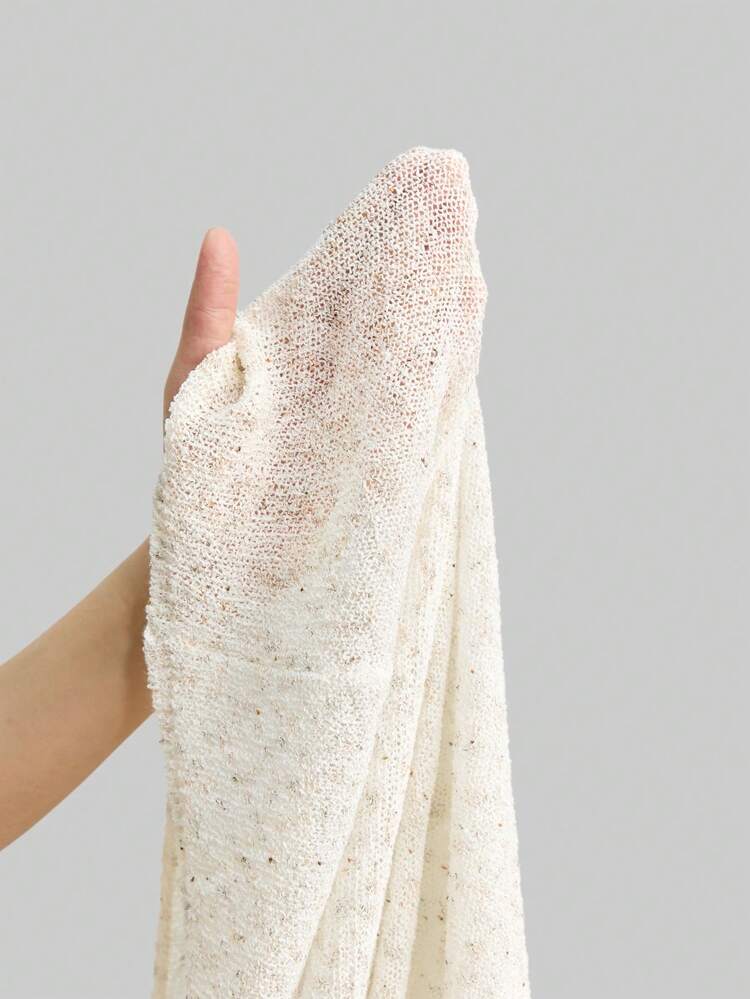 Women's Beige Floral Bohemian Style Maxi Sweater Dress, Casual Resort Wear