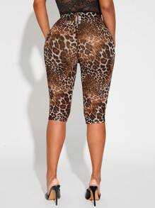 Radiana 性感豹纹透视 3/4 紧身裤，春夏 - 彩色 - 查看 2