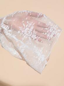 SHEIN BAE Plus Size Women White Lace Long Sleeve Blouse, Flare Sleeve Sheer Top Suitable For Date, Valentine's Day, Carnival, Beach, Vacation, Back To School, Spring/Summer, Summer Women Outfit, Beach Women Outfits, Valentine's Clothes, Long Sleeve Top, Tight Fit, Knit Fashion Top